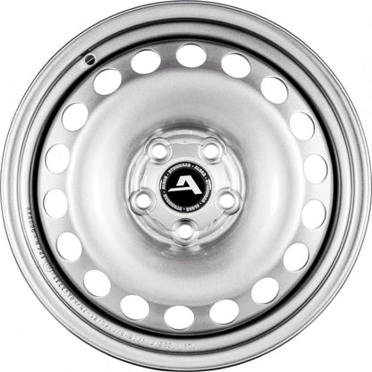 Alcar 4055 silber (inkl. Nabenkappe) Stahlfelge 5.5x15 Zoll ET40 LK 5x100 ML57.1 – Bild 2