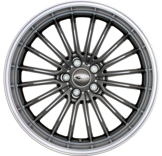 Brock / RC B24-GP Chromsilber Horn Poliert (CSSHP) Alufelge 8.5x19 Zoll ET40 LK 5x114.3 ML72.6