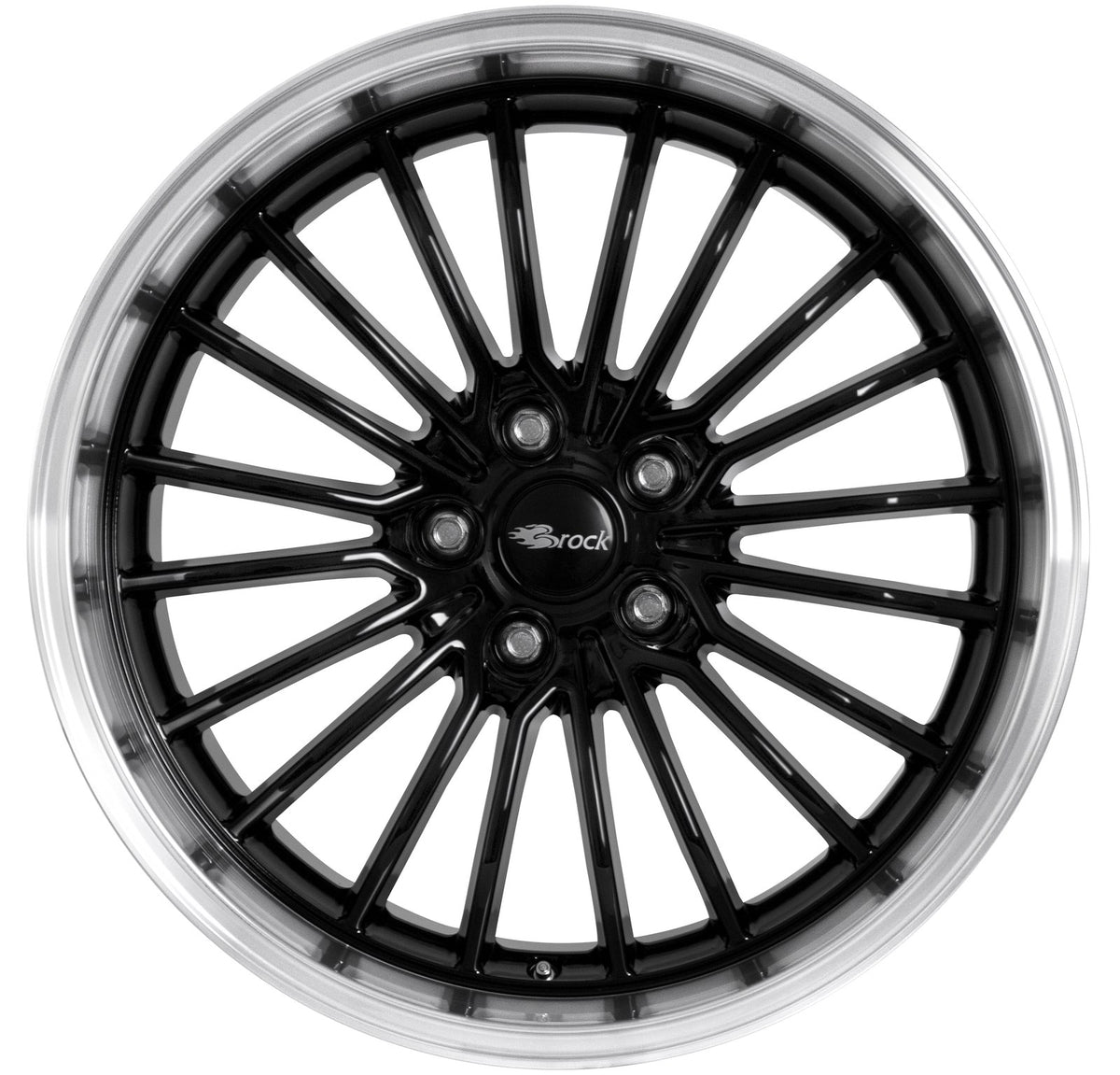 Brock / RC B24-GP Schwarz Glanz Horn Poliert (SGHP) Alufelge 9x20 Zoll ET35 LK 5x114.3 ML72.6