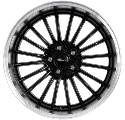 Brock / RC B24-GP Schwarz Glanz Horn Poliert (SGHP) Alufelge 9x20 Zoll ET35 LK 5x114.3 ML72.6