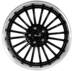 Brock / RC B24-GP Schwarz Glanz Horn Poliert (SGHP) Alufelge 8.5x19 Zoll ET35 LK 5x120 ML72.6