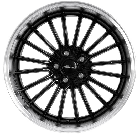 Brock / RC B24-GP Schwarz Glanz Horn Poliert (SGHP) Alufelge 10.5x20 Zoll ET45 LK 5x130 ML71.6