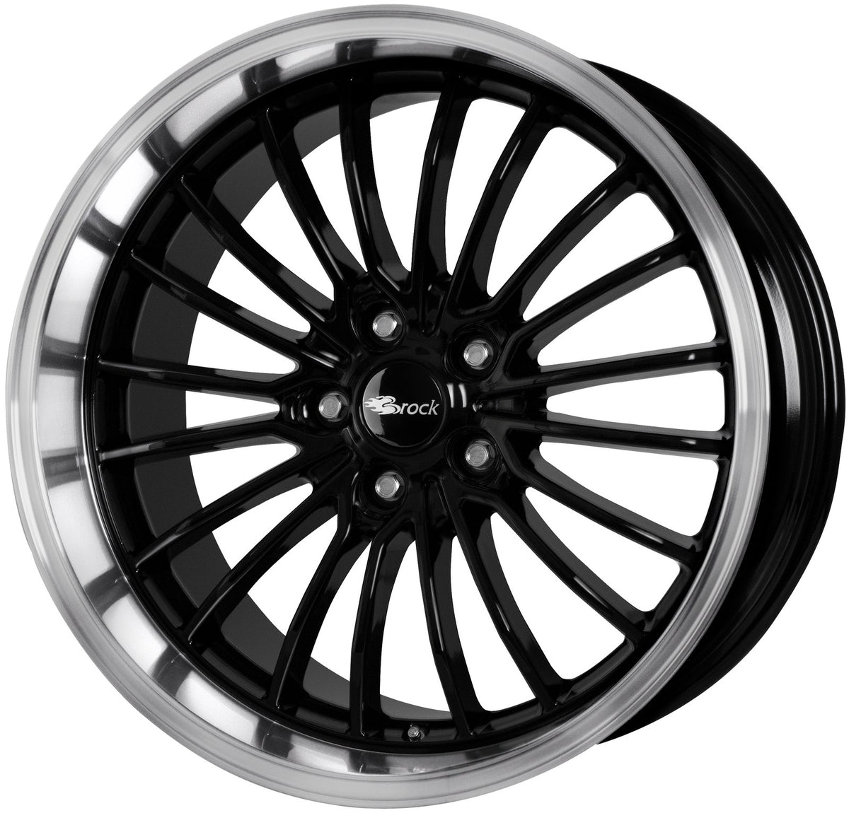 Brock / RC B24-GP Schwarz Glanz Horn Poliert (SGHP) Alufelge 9x20 Zoll ET35 LK 5x114.3 ML72.6 – Bild 2