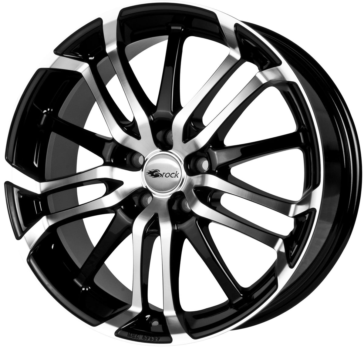 Brock / RC B26 Schwarz Glanz Voll Poliert (SGVP) Alufelge 8x18 Zoll ET35 LK 5x100 ML63.4 – Bild 2