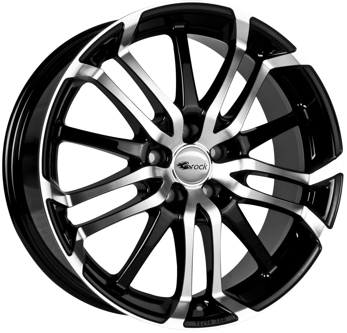 Brock / RC B26 Schwarz Glanz Voll Poliert (SGVP) Alufelge 8x18 Zoll ET20 LK 5x120 ML76.9 – Bild 3