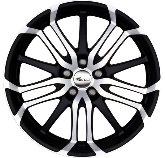 Brock / RC B26 Schwarz Matt Voll Poliert (SMVP) Alufelge 8x18 Zoll ET35 LK 5x110 ML65.1