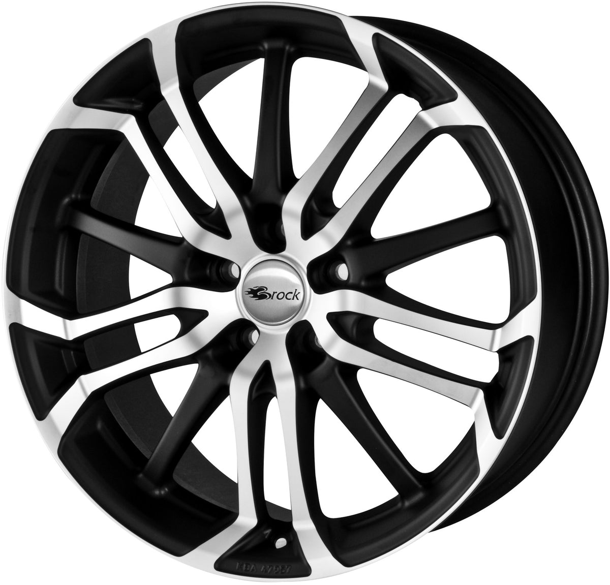 Brock / RC B26 Schwarz Matt Voll Poliert (SMVP) Alufelge 7.5x17 Zoll ET35 LK 5x112 ML66.6 – Bild 2