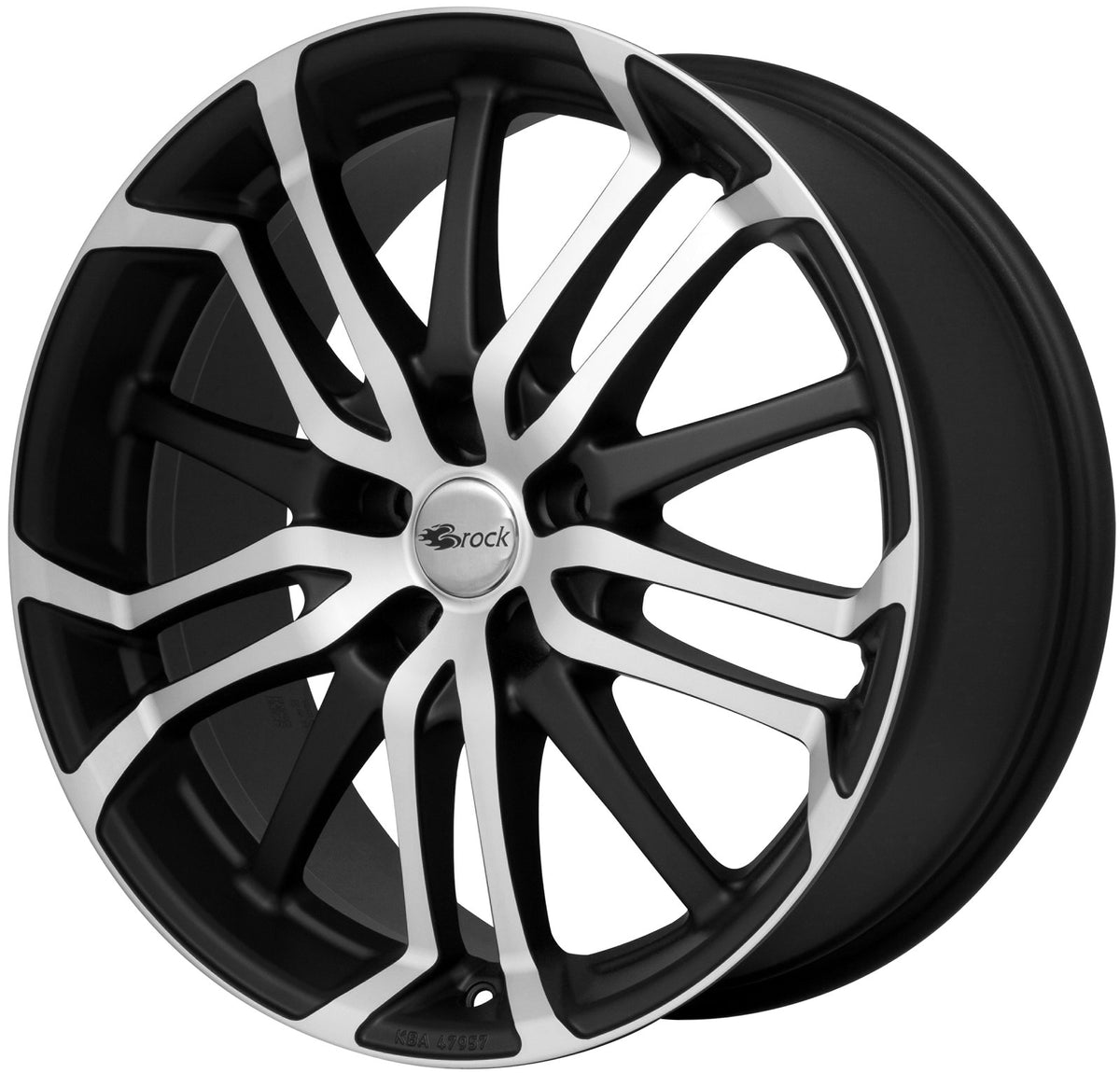 Brock / RC B26 Schwarz Matt Voll Poliert (SMVP) Alufelge 7.5x17 Zoll ET25 LK 4x108 ML65.1 – Bild 3