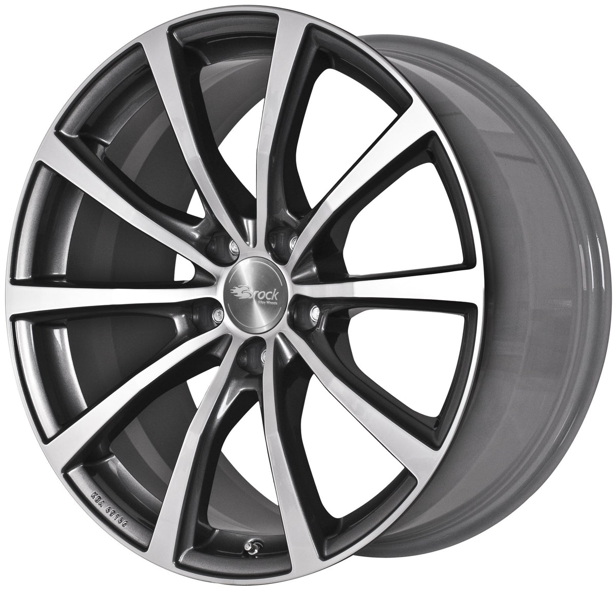Brock / RC B32 Himalaya Grey Voll Poliert (HGVP) Alufelge 9.5x19 Zoll ET58 LK 5x130 ML71.6 – Bild 3