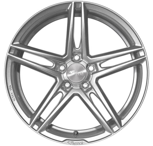 Brock / RC B33 Kristallsilber (KS) Alufelge 8.5x19 Zoll ET45 LK 5x114.3 ML72.6