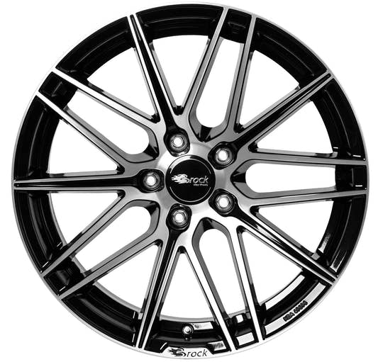 Brock / RC B34 Schwarz Glanz Voll Poliert (SGVP) Alufelge 8.5x19 Zoll ET38 LK 5x114.3 ML72.6