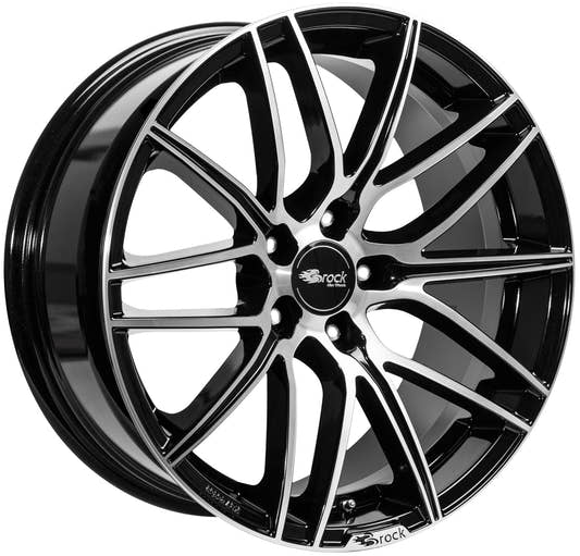Brock / RC B34 Schwarz Glanz Voll Poliert (SGVP) Alufelge 7.5x17 Zoll ET35 LK 5x114.3 ML72.6 – Bild 2