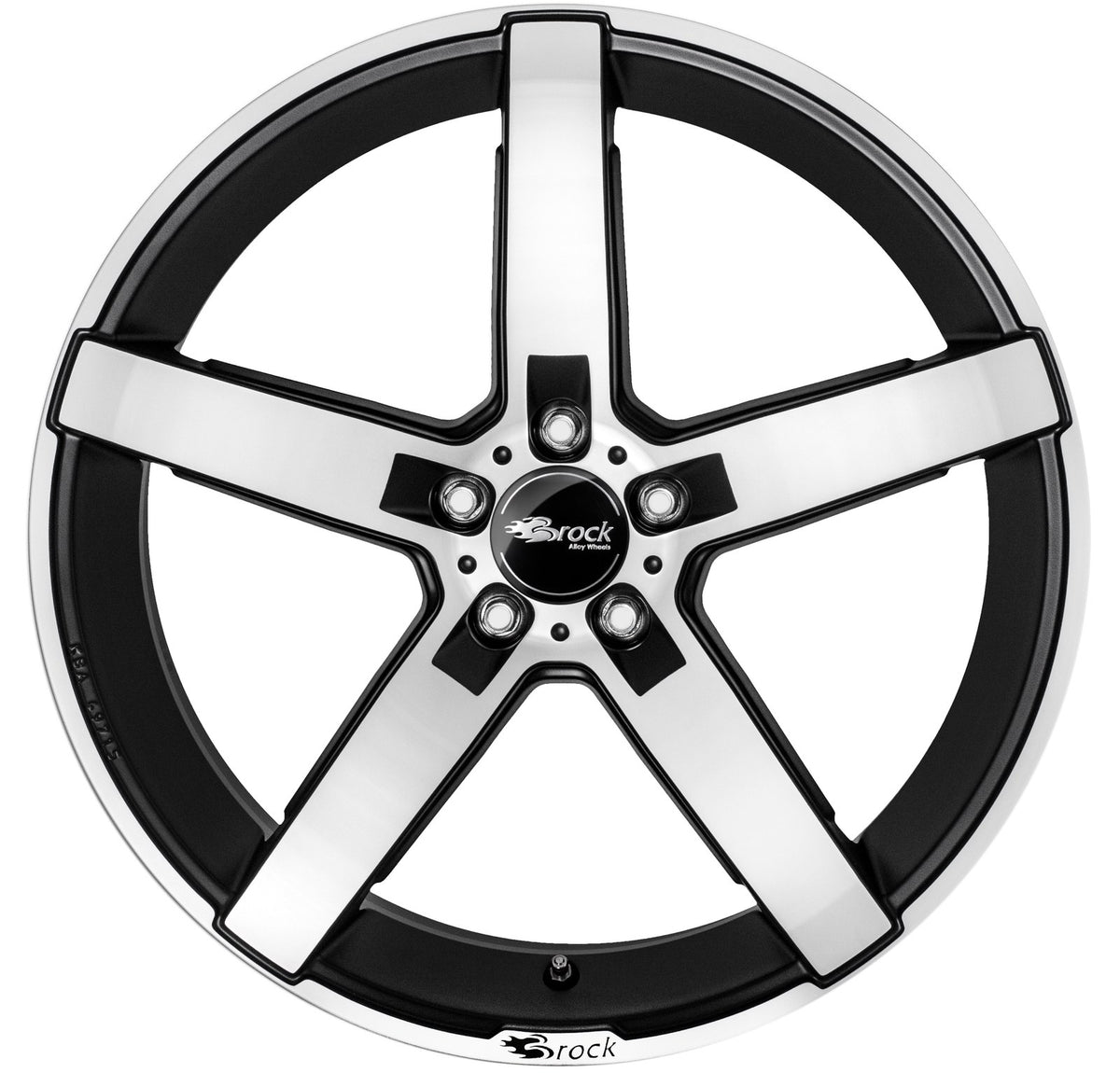 Brock / RC B35 Schwarz Matt Voll Poliert (SMVP) Alufelge 8.5x19 Zoll ET36 LK 5x112 ML66.6