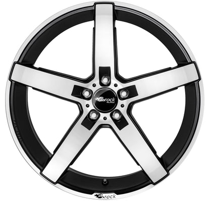 Brock / RC B35 Schwarz Matt Voll Poliert (SMVP) Alufelge 8.5x19 Zoll ET36 LK 5x112 ML66.6