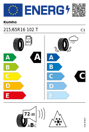 Kumho Solus 4S HA32 XL 3PMSF DEMO 215/65 R16 102T – EU-Reifenlabel