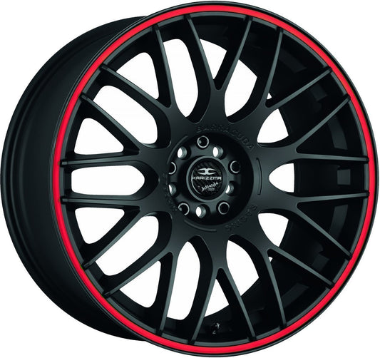 Barracuda Karizzma mattblack PureSports / Color Trim rot - DS10 Alufelge 10.5x20 Zoll ET35 LK 5x120 ML74.1