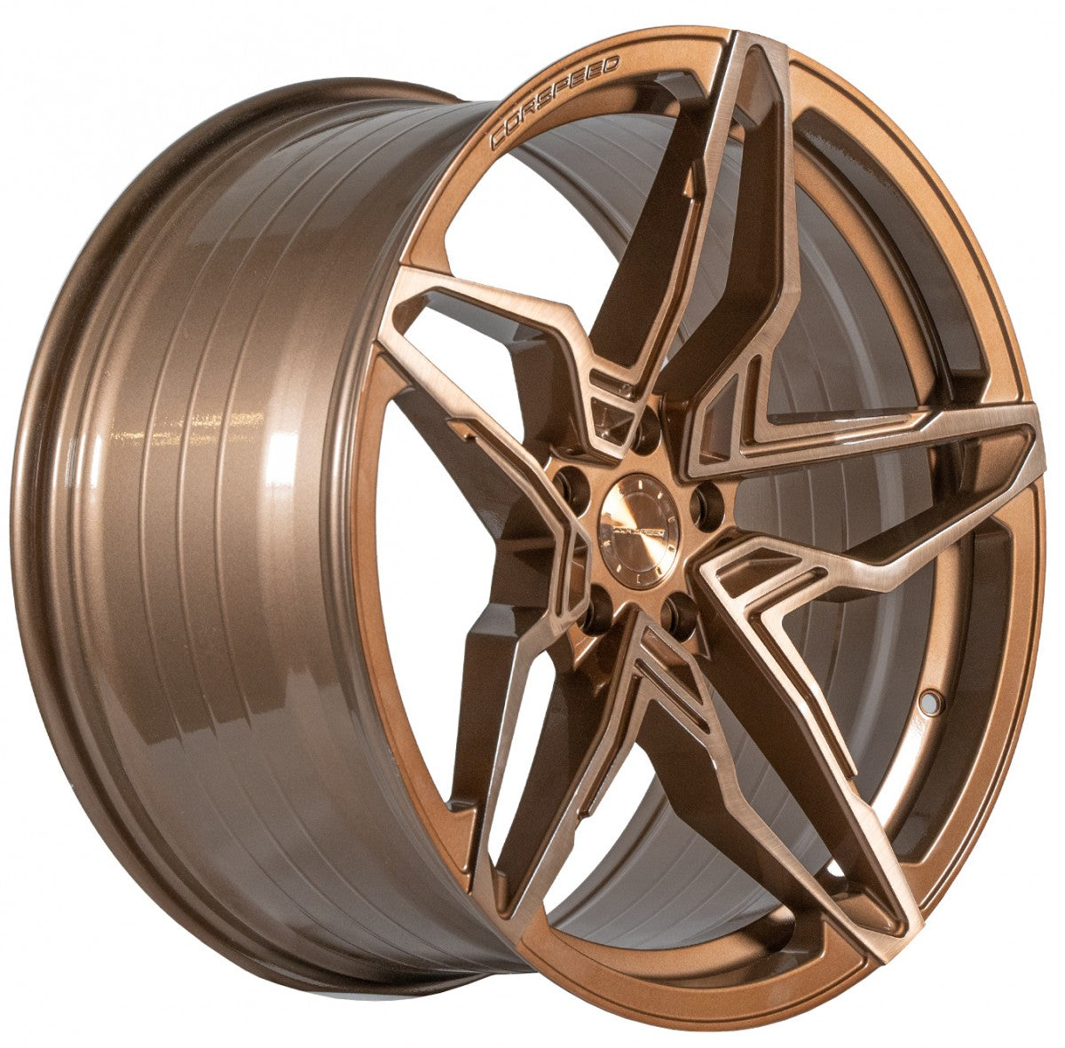 Corspeed Kharma higloss-bronze brushed surface Alufelge 8.5x19 Zoll ET35 LK 5x120 ML72.6 – Bild 3
