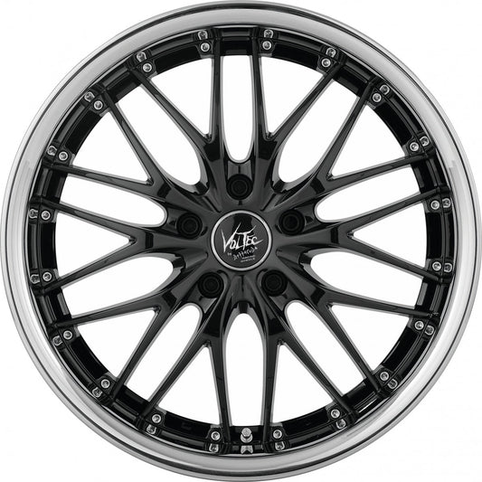 Barracuda Voltec T6 higloss black inox lip Alufelge 8x18 Zoll ET30 LK 5x112 ML73.1 – Bild 2