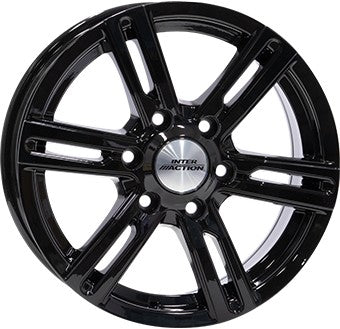 Inter Action Kargin 6-Speiche schwarz glanz Alufelge 8x18 Zoll ET53 LK 6x130 ML84.1