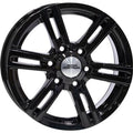 Inter Action Kargin 6-Speiche schwarz glanz Alufelge 8x18 Zoll ET53 LK 6x130 ML84.1