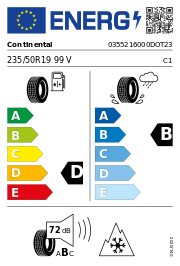 Continental WinterContact TS 850 P FR SSR 3PMSF DOT23 235/50 R19 99V DOT DOT23 – EU-Reifenlabel