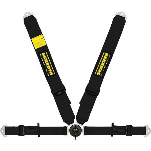 Schroth Caterham II asm schwarz mit schwarz/gelbem SCHROTH RACING Logo rechts