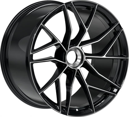 Proline Techart Formula VII Race black polished Alufelge 9.5x20 Zoll ET42 LK 1x1 ML84 – Bild 3