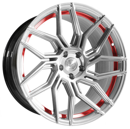 Barracuda Dragoon silver undercut trimline red Alufelge 8.5x19 Zoll ET33 LK 5x112 ML73.1