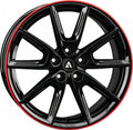 Akoni AK09 black glossy rim red Alufelge 8x19 Zoll ET50 LK 5x114.3 ML72.5