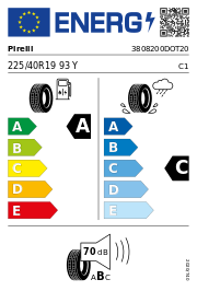 Pirelli P Zero (PZ4) L.S. * FSL XL DOT20 225/40 R19 93Y DOT DOT20 – EU-Reifenlabel