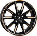 Akoni AK09 black glossy gold spoke rim Alufelge 8x18 Zoll ET45 LK 5x108 ML72.5