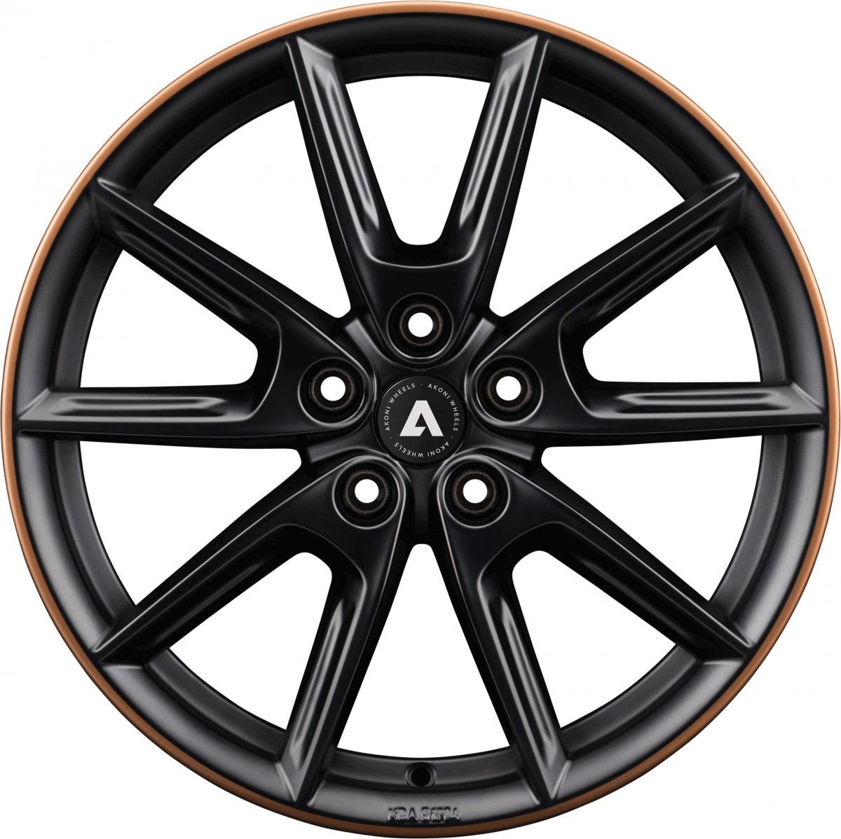 Akoni AK09 black matt rim copper Alufelge 8x19 Zoll ET44 LK 5x112 ML66.5 – Bild 2