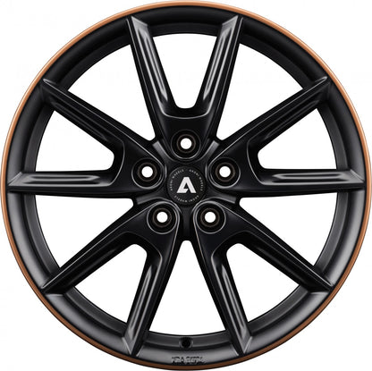 Akoni AK09 black matt rim copper Alufelge 8x19 Zoll ET44 LK 5x112 ML66.5 – Bild 2