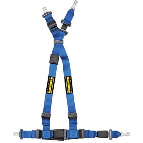Schroth Quickfit asm blau mit SCHROTH RACING Logo rechts für BMW E36