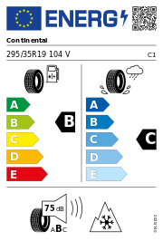 Continental WinterContact TS 860 S FR XL 3PMSF DOT19 295/35 R19 104V DOT DOT19 – EU-Reifenlabel