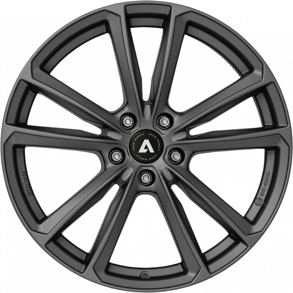 Akoni AK03 graphite matt Alufelge 7x17 Zoll ET46 LK 5x112 ML57.1 – Bild 2