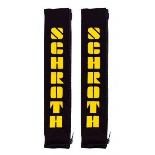 Schroth 2 Gurtpolster schwarz mit gelbem Flock
