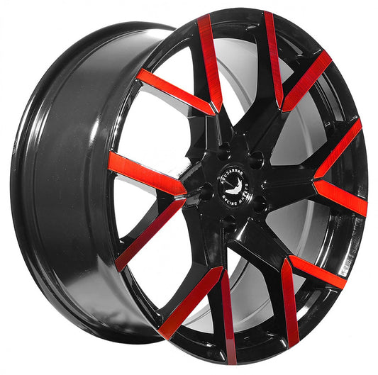 Barracuda Tzunamee EVO black gloss flashred Alufelge 8.5x19 Zoll ET35 LK 5x108 ML73.1