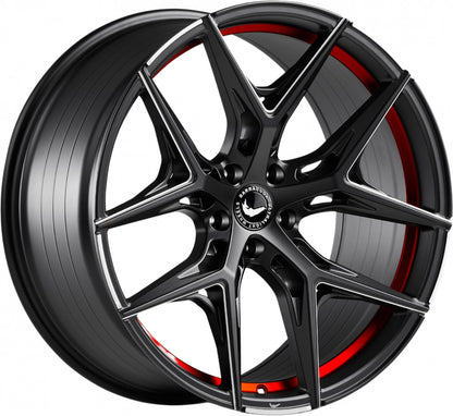 Barracuda Razzer mattblack undercut trimline rot PureSports gefräst Alufelge 10.5x21 Zoll ET38 LK 5x114.3 ML73.1
