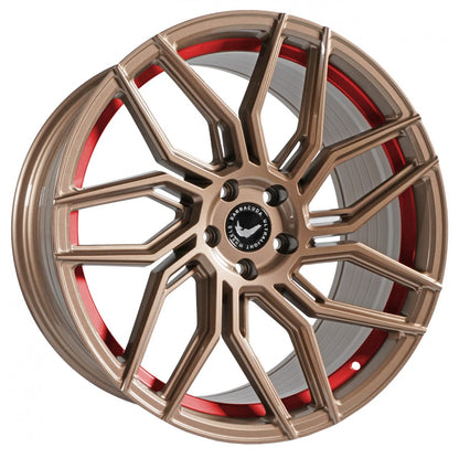 Barracuda Dragoon higloss-bronze undercut trimline red Alufelge 8.5x19 Zoll ET38 LK 5x112 ML73.1