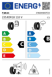 Falken Euro All Season AS220 PRO XL 3PMSF DOT23 235/65 R18 110V DOT DOT23 – EU-Reifenlabel