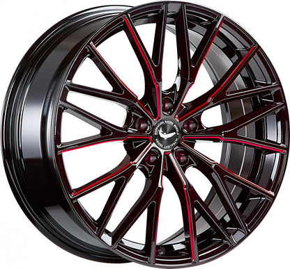 Barracuda Project 3.0 black gloss flashred Alufelge 8.5x20 Zoll ET38 LK 5x112 ML73.1