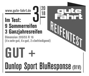 Dunlop Sport Bluresponse J XL DOT23 205/55 R17 95Y DOT DOT23 – Bild 3