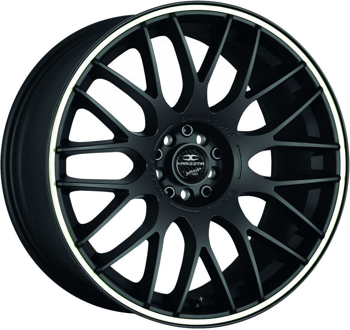 Barracuda Karizzma mattblack PureSports / Color Trim weiss Alufelge 9x20 Zoll ET37 LK 5x112 ML73.1