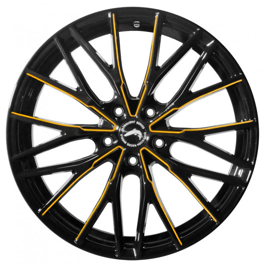 Barracuda Project 3.0 black gloss flashgold Alufelge 8.5x20 Zoll ET38 LK 5x112 ML73.1 – Bild 2