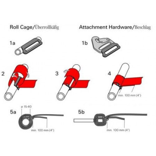 Schroth Schlaufhardware 2-Steg-Schieber für 2 Gurtband