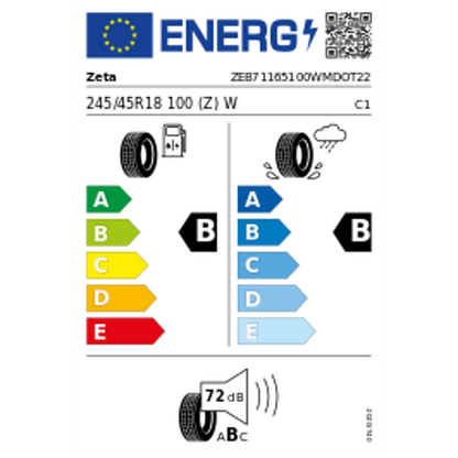 Zeta Alventi XL BSW DOT22 245/45 R18 100W DOT 2022 – Bild 2