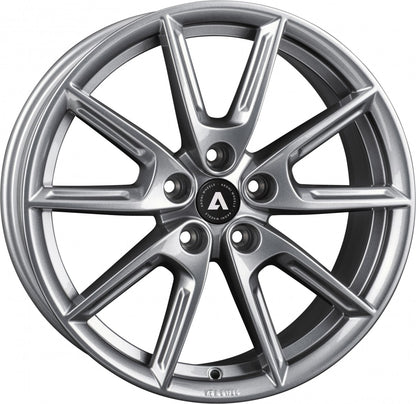 Akoni AK09 grey glossy Alufelge 8x18 Zoll ET40 LK 5x112 ML66.6