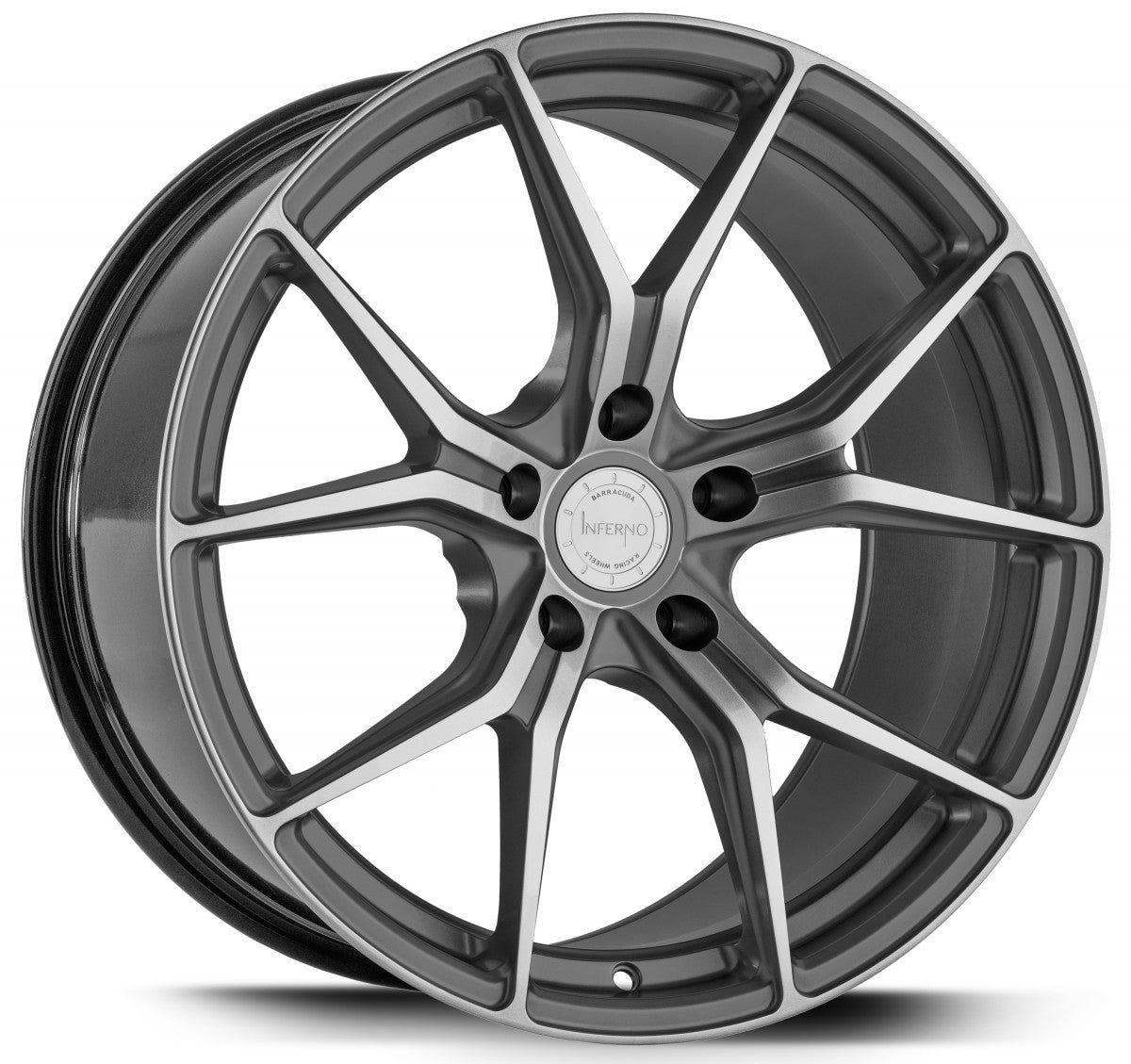Barracuda Inferno higloss-gunmetal-polished Alufelge 10x20 Zoll ET40 LK 5x112 ML73.1