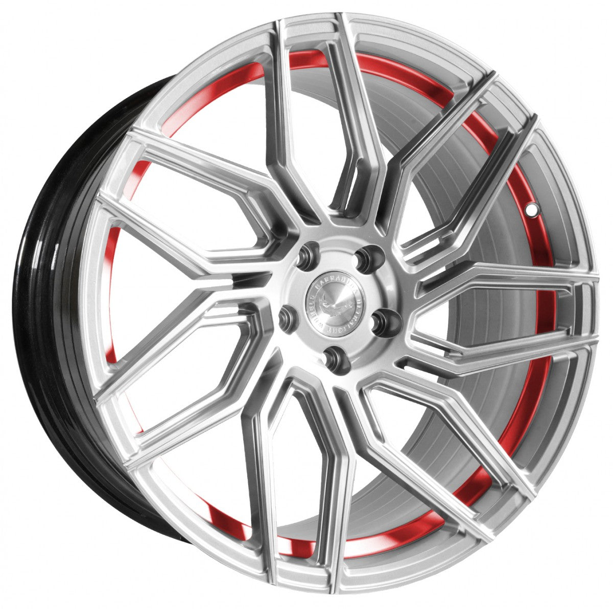 Barracuda Dragoon silver undercut trimline red Alufelge 8.5x19 Zoll ET23 LK 5x112 ML73.1